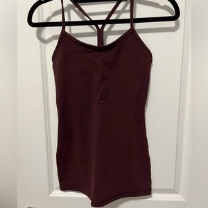 Lulu tank with built in sports bra, size 4